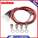 4pcs 5mm Red LED Lights Kits for 1/12 1/18 1/10 1/8 Axial Scx10 Traxxas RC Cars
