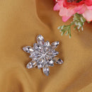 10pcs Acrylic Rhinestone Button DIY Wedding Dress Button Snowflake Shape Craft T