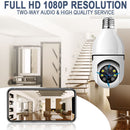 Smart Motion Detection 360° Dome Security 1080P Wireless WiFi Light Bulb Camera