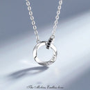 Double Buckle Copper I Love You Round Pendant Couple Necklace Clavicle