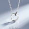 Double Buckle Copper I Love You Round Pendant Couple Necklace Clavicle