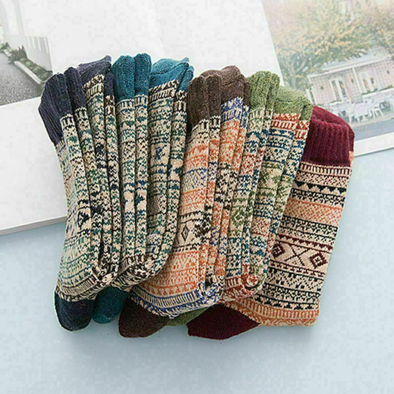 Women Men Thick Rich Wool Sock Thermal Socks Hike Chunky Sock Winter Autumn