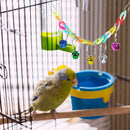 Small Parrot Bell Colorful Handmade Pet Jewelry Hanging Cage Bell Swing (C)