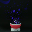 Rotating Projector Starry Night Lamp Projection LED Lights Xmas Gift(Pink) Newly