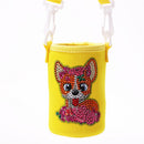 Round Messenger Strap Insulated Bottle Protective Bag (Yellow Pekingese)