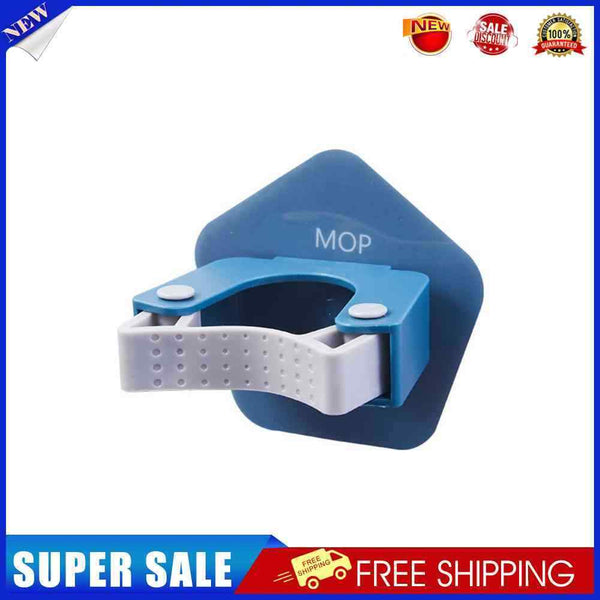 5pcs Adhesive Mop Holder Wall Mounted Anti-Slip Blue