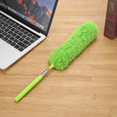 Adjustable Stretch Microfiber Duster Static Suction Dusting Brush (Green) Newly