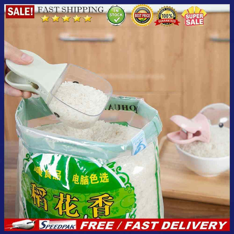 Dog Food Water Duckbilled Spoon Bowls Cat Scoop Bag Sealing Clip Pet Supply