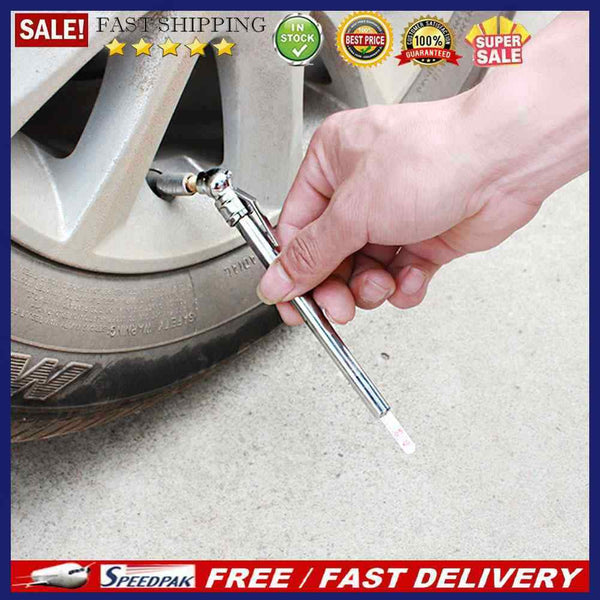 Car Tire Barometer Stainless Steel Tyre Air Pressure Test Pen Gauge Gadgets