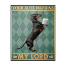 11CT Full Cross Stitch Napkin Dog Stamped DIY Cotton Thread Needlework Animal