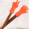 6pcs Cute Knitting Point Cap Needle Tip Protector Anti-shedding (Orange)