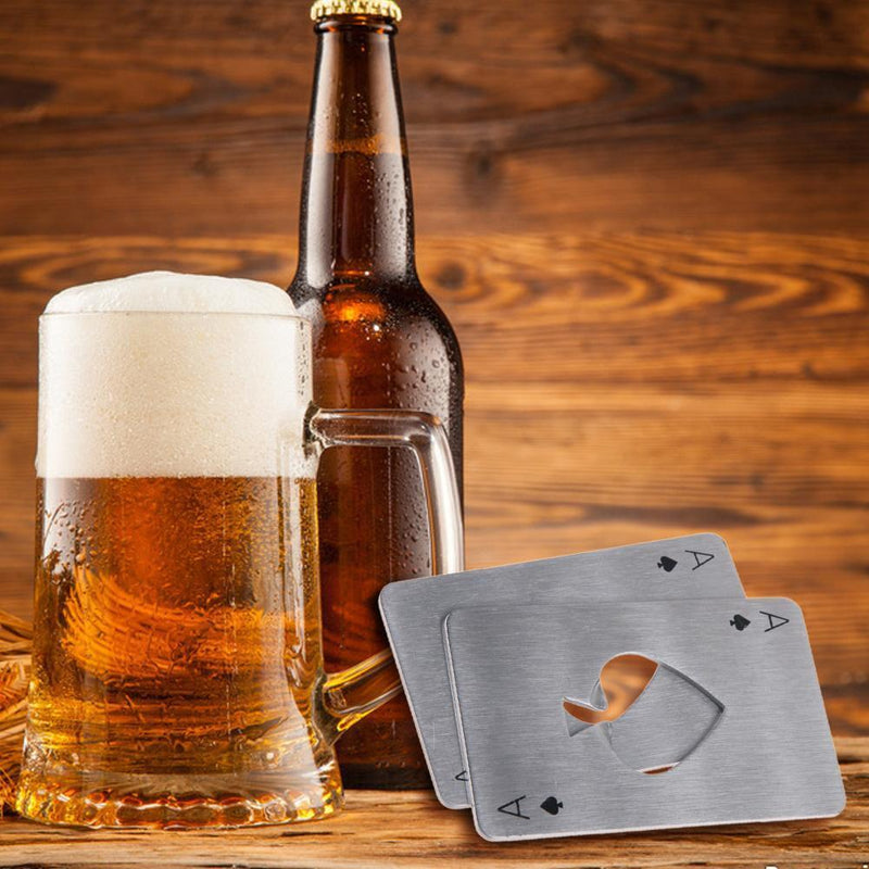 Bottle Opener Portable Spade Beer Opener Stainless Steel Beer Soda Wine Opener Poker