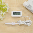 Digital LCD Thermometer Hygrometer Probe Temperature Humidity Gauge (White)