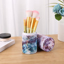 Portable PU Leather Makeup Storage Holder Cosmetic Brush Pen Cup Box (D) Newly