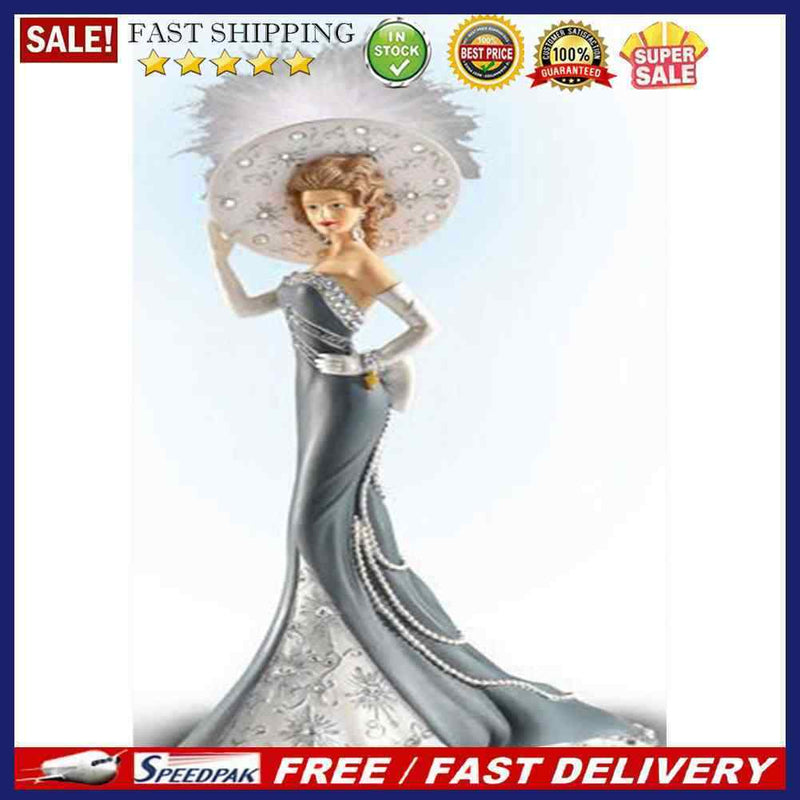 Elegant Lady Oil Paint By Numbers DIY Handpainted on Canvas Home Decoration