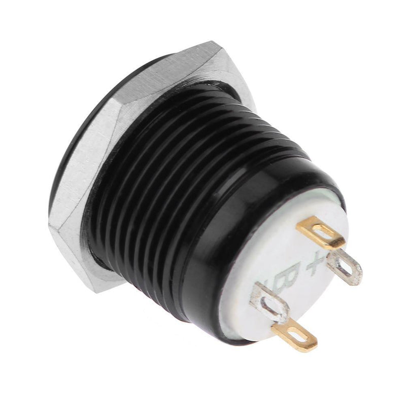 16 Waterproof mm Self Reset Metal Computer Pushbutton with Light