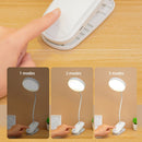 Touch Dimming Light Study Wireless USB White LED Table Lamp Rechargeable Clip