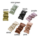 Leather Girls Accessories Bangs Clip Hairpin Pleated Rectangle Barrette