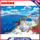 5D DIY Full Drill Diamond Painting Seaside Castle Needlework Embroidery Mosaic