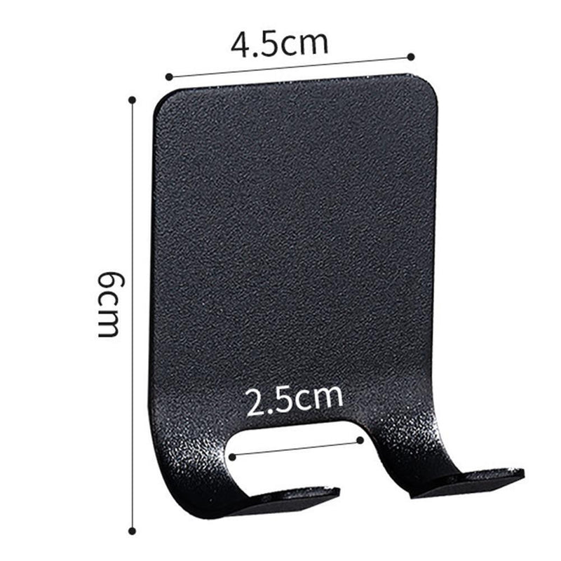Self-Adhesive Stainless Steel Double Hooks Bathroom Shaver Holder Hanger