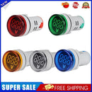 5pcs AC Round LED Digital Display Voltage Meter Ampermeter Monitor (Red)