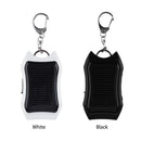 Keychain Power Bank USB Cell Phone Solar Power Bank with LED Light (White)