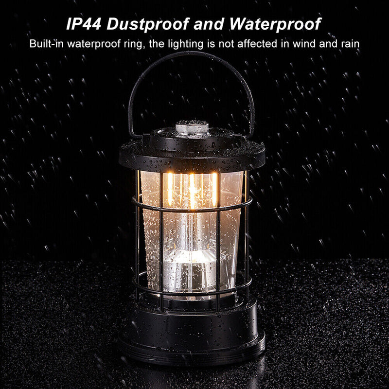 Retro Portable Lantern 4000mAh Outdoor Kerosene Lamp for Hiking Camping Climbing