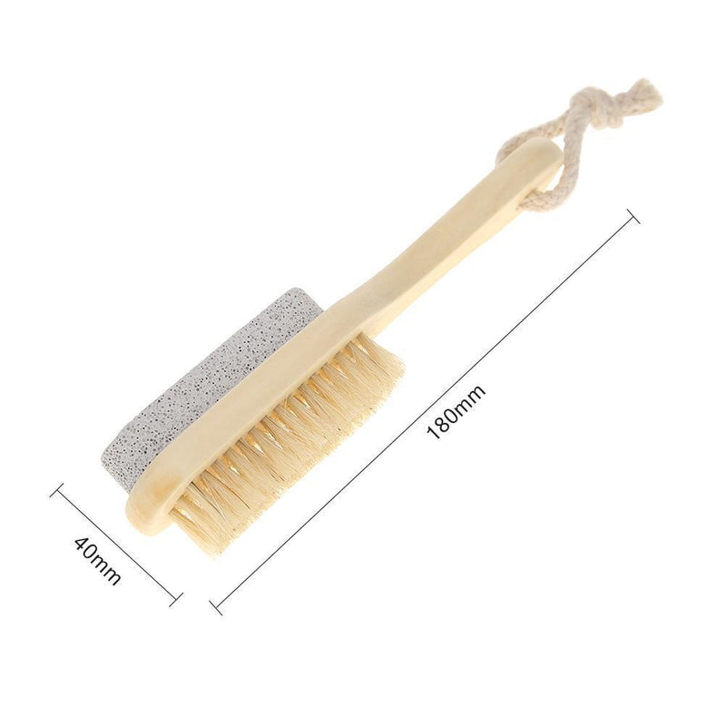 Wood Pumice Stone Foot Massage Brush Feet Exfoliating Remover Scrubber Tool