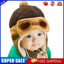 Toddlers Cool Baby Boy Girl Infant Winter Pilot Warm Cap Hat Beanie(Coffee)