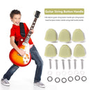 6pcs Plastic Folk Guitar Tuning Pegs Caps with Screws Guitar Replacement Parts