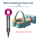 Wall-Mounted Hair Dryer Holder ABS Non-Perforated Hair Tool Holder (Green) Newly