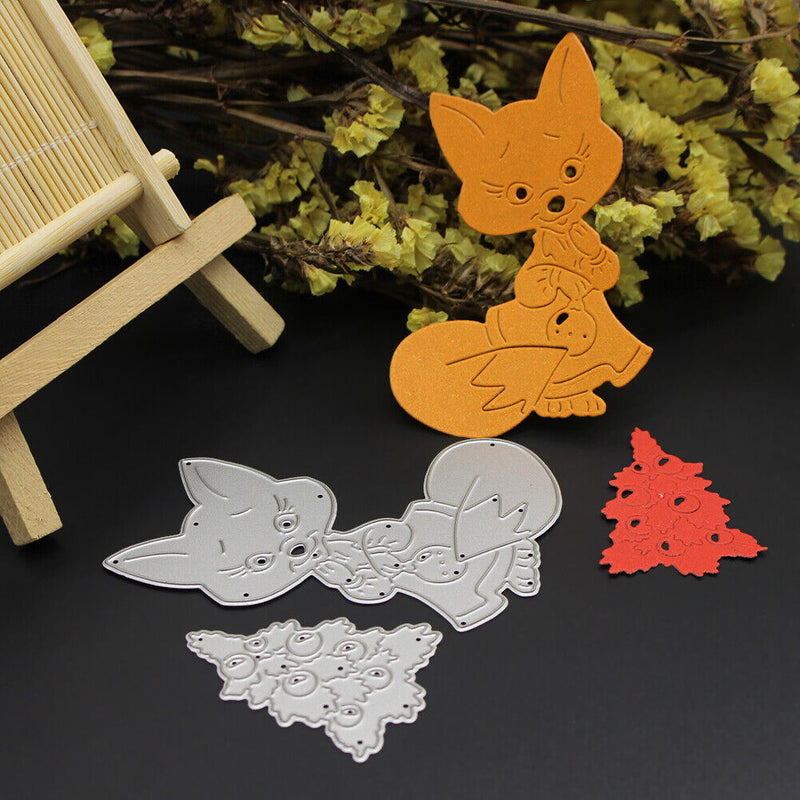 Snowvirtuos Christmas Tree Cat Cut the Stencil DIY Scrapbooking Album