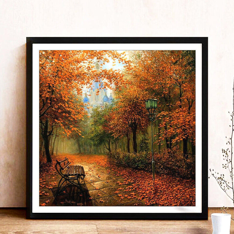 Autumn Maples 5D Full Round Drill Diamond Painting DIY Scenery Art Picture