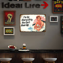 Weatherproof Retro Person Sign Iron Painting Wall Drawing Templates (1)