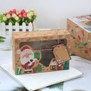 Kraft Paper Box Clear Windowed Christmas Cookie Cookies Snacks Package Gift Box