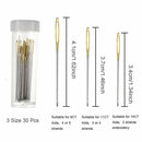 Size Home Cross Stitch Hand Large Eye Stainless Steel Threader Sewing Needles
