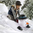 2pcs 107cm Winter Snow Sled Ring w/ Handle PVC Inflatable Snowman Skiing