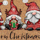 Christmas Gnome Dwarf Doormat Merry Christmas Welcome Carpet Door Rug (2) Newly