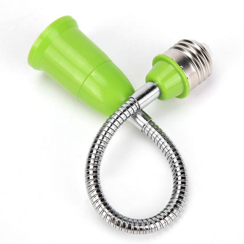 5pcs E27 LED Holder Universal Flexible Extension Lamp Socket(Green)