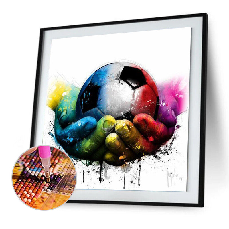 Diamond Painting Hand Hold Football Full Round Drill Picture of Rhinestone Kit