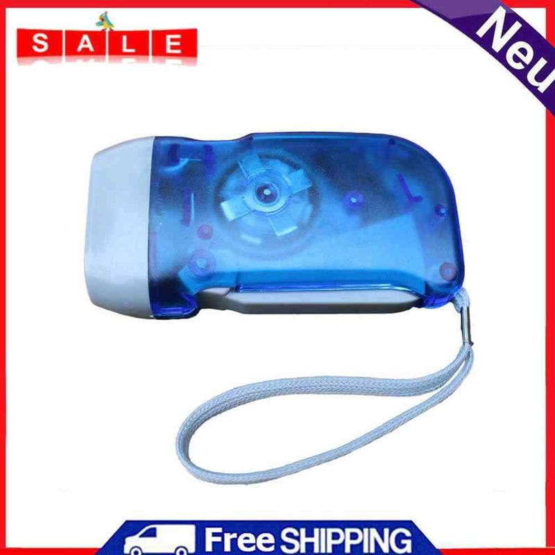 Portable 3 LED Flashlight Hand Crank Torch for Camping Light Outdoor Hiking Tool