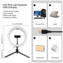 Live Streaming Tripod Stand Ring Video Light Kit 10.2 inch 26cm Selfie Lamp