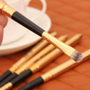 5pcs Portable Eye Makeup Brushes Set Eyeshadow Eyeliner Brush (Golden)