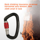 Aluminum Carabiner Outdoor Camping Climbing Hammock Lock Buckle (Black) Newly