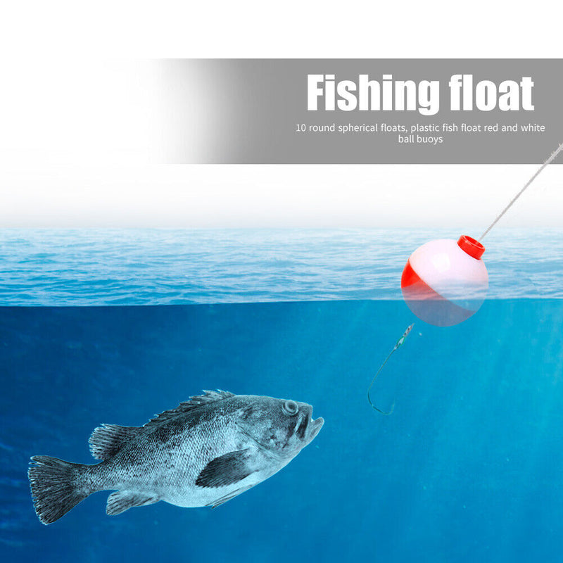 10x Fishing Bobber Set Plastic Round Float Buoy Outdoor Fishing Gear (38mm)