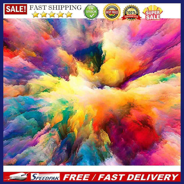 50x40cm Colorful DIY Paint By Number Kit Colorful Clouds Abstract Decor Gif