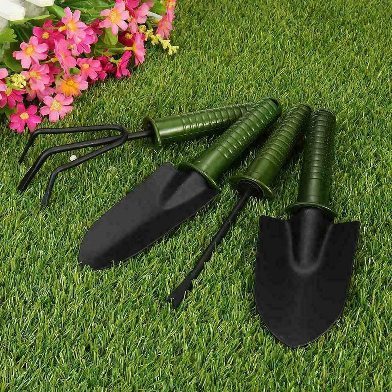4pcs Garden Tools Set Trowel Rake Shovel Heavy Duty k Ergonomic X1V8 Metal S7S7