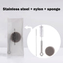 Pet Drinking Water Cup Dispenser Washing Mug Bottle Kit Cleaning Brush Sponge