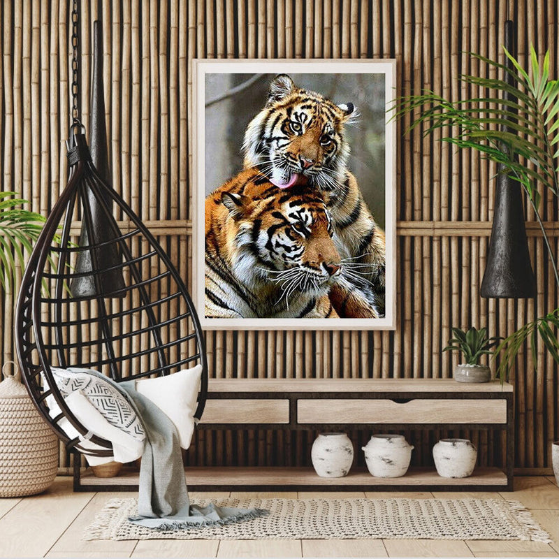 Handmade Static Animal 5D DIY Full Round Drill Drawing Kit Diamond Painting G