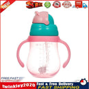 Baby Cartoon Training Cup w/ Cup Strap Straw Leakproof Bottle (Pink 260ML) Newly
